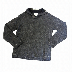 WOMAN'S Cherokee Gray Knit Sweater/Hoodie With Collar- Size Small